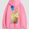 H&M Homer Simpson Pink Oversized Hoodie