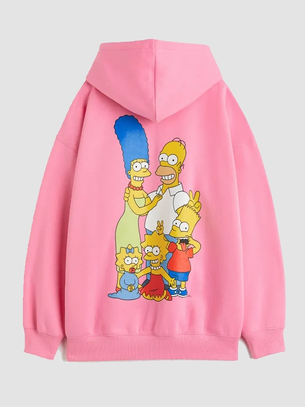 H&M Homer Simpson Pink Oversized Hoodie