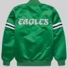 HOMAGE X Starter Eagles Heavyweight Green Satin Jacket