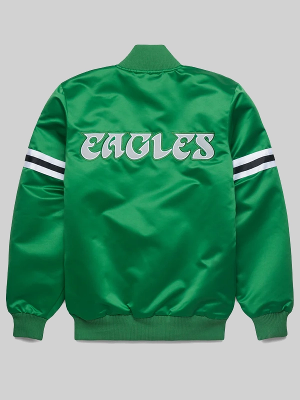 HOMAGE X Starter Eagles Heavyweight Green Satin Jacket