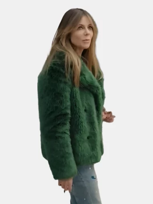 High Potential 2025 Kaitlin Olson Green Fur Coat