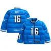 Jared Goff Detroit Lions Off Season Player Puffer Jacket Blue