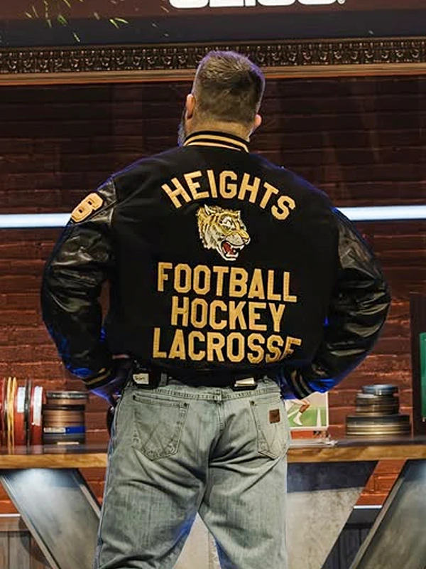 Jason Kelce High School Lacrosse Letterman Jacket Black