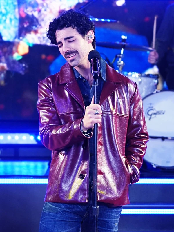 Joe Jonas Times Square Performance Leather Jacket