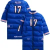 Josh Allen Buffalo Bills Off Season Player Puffer Coat Blue