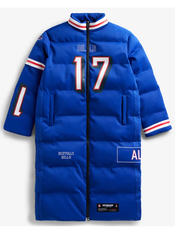 Josh Allen Buffalo Bills Unisex Off Season x NFL Player Puffer Long Coat - Royal Blue