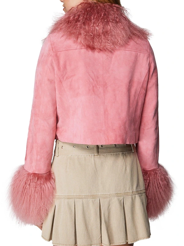 Kaitlin Olson High Potential Pink Suede Jacket