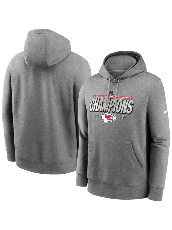 Kansas City Chiefs AFC Champions Hoodie Grey