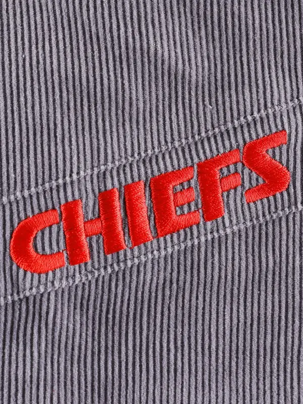 Kansas City Chiefs The Wild Collective Grey Hooded Bomber Jacket