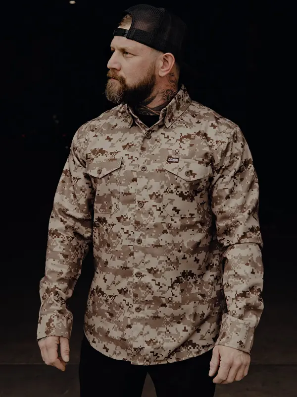 Kublai Khan TX Flannel Camo Shirt