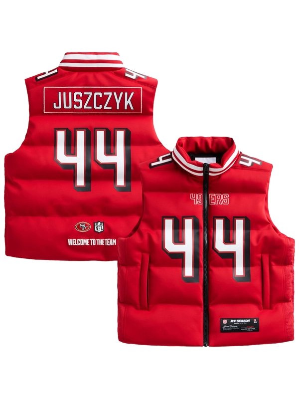 Kyle Juszczyk San Francisco 49ers Off Season Player Puffer Vest Red