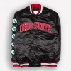 Lebron James Ohio State Buckeyes Black Black Satin Bomber Jacket