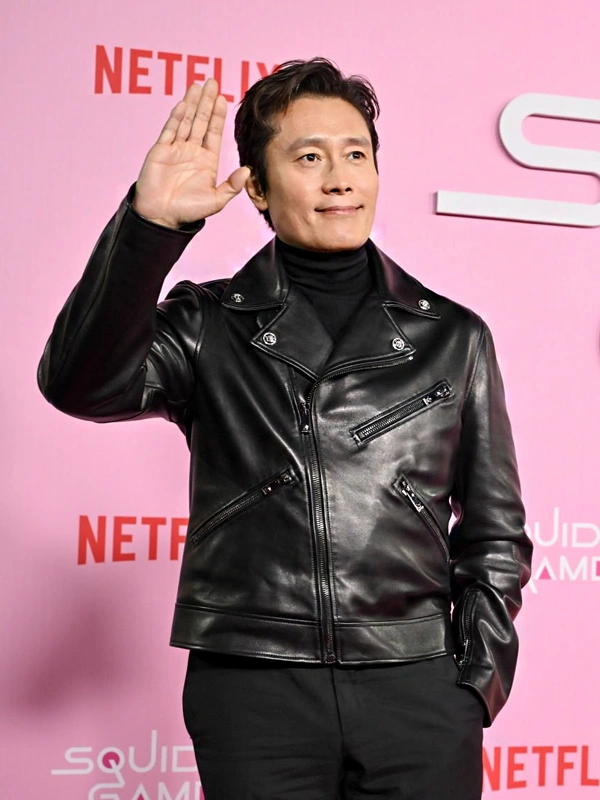 Lee Byung-hun Black Leather Jacket