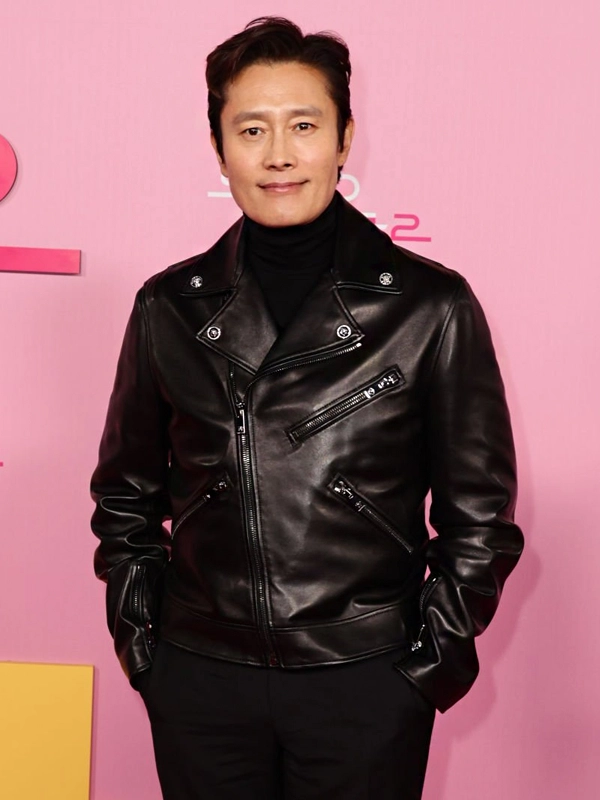 Lee Byung-hun Squid Game S02 Black Leather Jacket