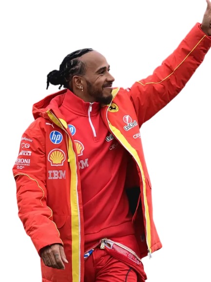 Lewis Hamilton Scuderia Ferrari F1 2024 Team Jacket Red