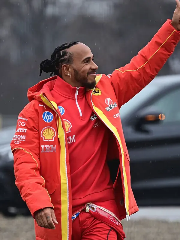 Lewis-Hamilton-Scuderia-Ferrari-F1-2024-Team-Pro-Rain-Jacket-Red