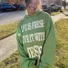 Life Is Fresh Live It With Jesus Green Hoodie