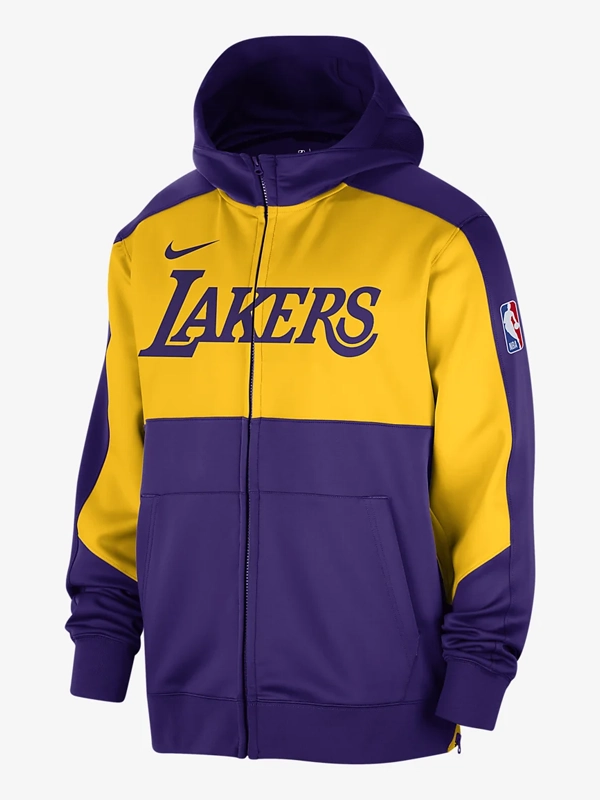 Los Angeles Lakers Showtime Men's Nike Dri-FIT NBA Full-Zip Hoodie