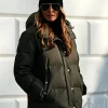 Melania Trump Green Puffer Jacket