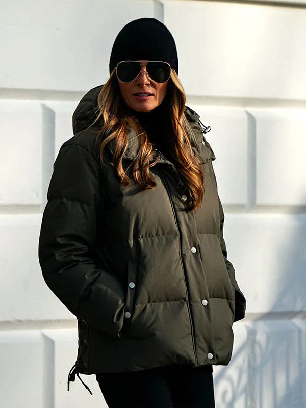 Melania Trump Green Puffer Jacket