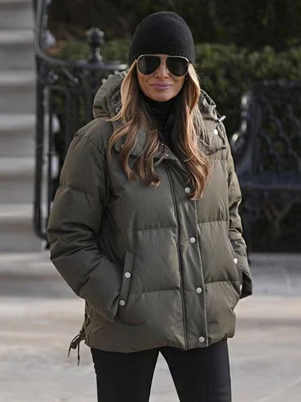 Melania Trump Puffer Jacket Green