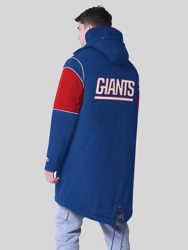 Men's New York Giants Starter Royal Dynasty Polyfill Stadium Full-Zip Jacket