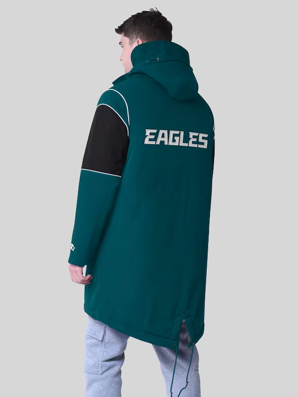 Men's Philadelphia Eagles Starter Midnight Green Dynasty Polyfill Stadium Full-Zip Jacket