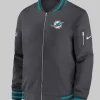 Miami Dolphins Nike Sideline Coach Bomber Jacket Black