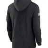 Minnesota Vikings Nike Black Sideline Hoodie Performance Long Sleeve T-Shirt