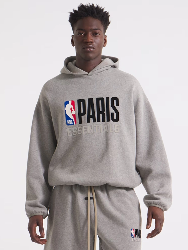 NBA Paris x Essentials Hoodie Gray