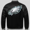 Nick Foles Philadelphia Eagles Black Satin Jacket