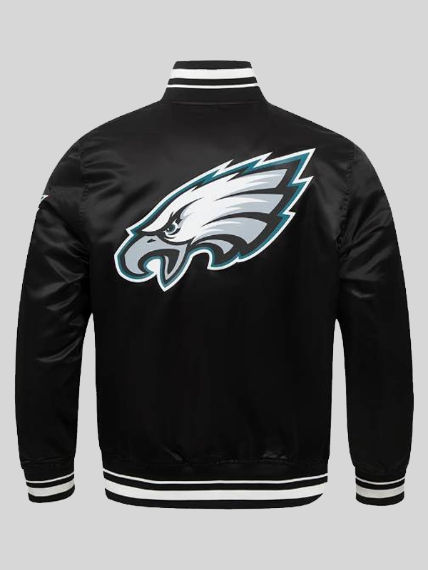 Nick Foles Philadelphia Eagles Black Satin Jacket