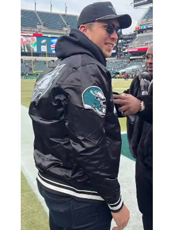 Nick Foles Philadelphia Eagles Satin Jacket Black