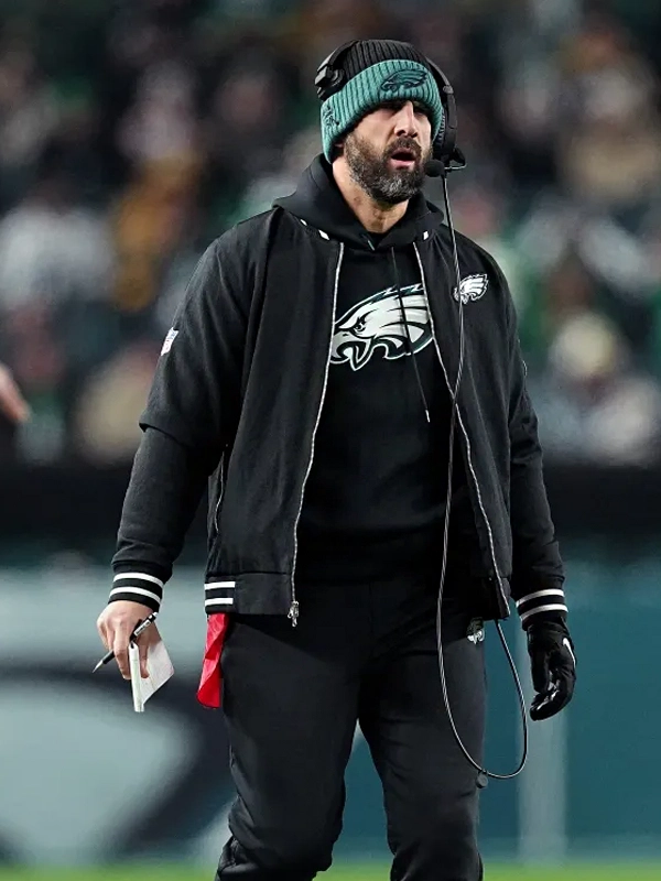 Nick Sirianni Nike Philadelphia Eagles Bomber Jacket Black