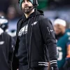 Nick Sirianni Philadelphia Eagles Sideline Black Bomber Jacket