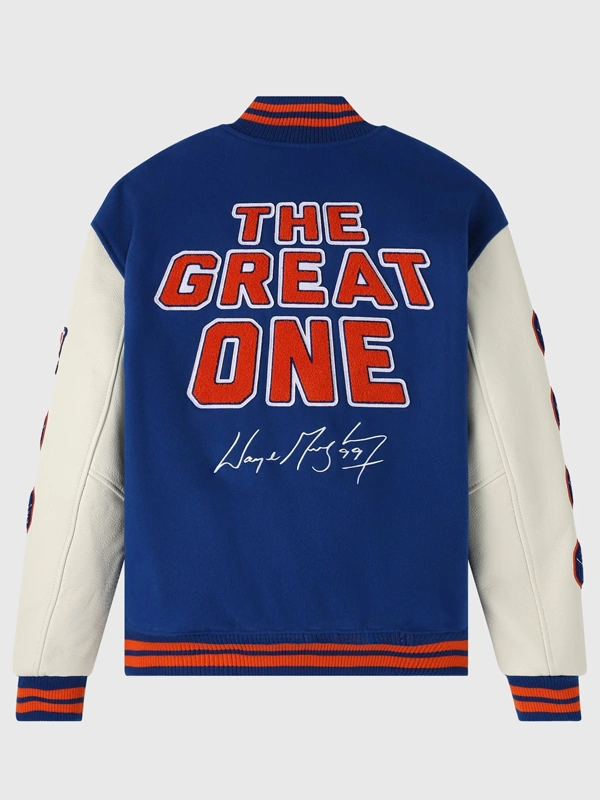 OVO The Great One Wayne Gretzky Blue Varsity Jacket