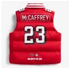 Off Season Christian McCaffrey 49ers Player Puffer Vest Red