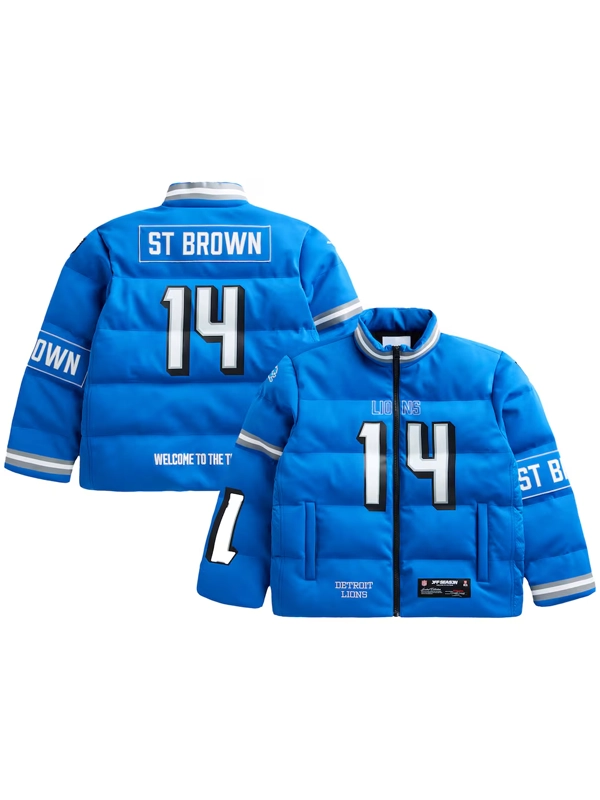 Off Season Jared Goff Detroit Lions Player Puffer Jacket