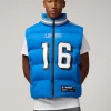 Off Season Jared Goff Detroit Lions Player Puffer Vest Blue