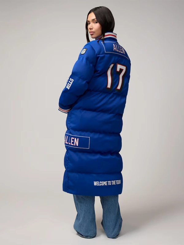 Off Season Josh Allen Bills Player Puffer Coat Blue