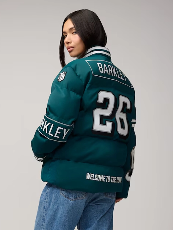 Off Season Saquon Barkley Philadelphia Eagles Player Puffer Jacket Green