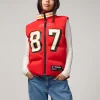 Off Season Travis Kelce Chiefs Puffer Vest Red