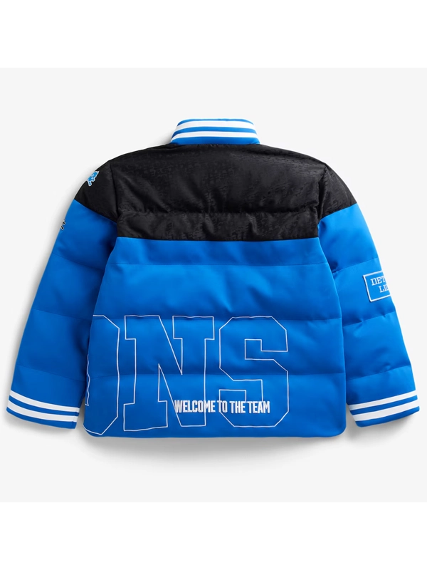 Off Season x NFL Team Detroit Lions Puffer Jacket Blue-Black