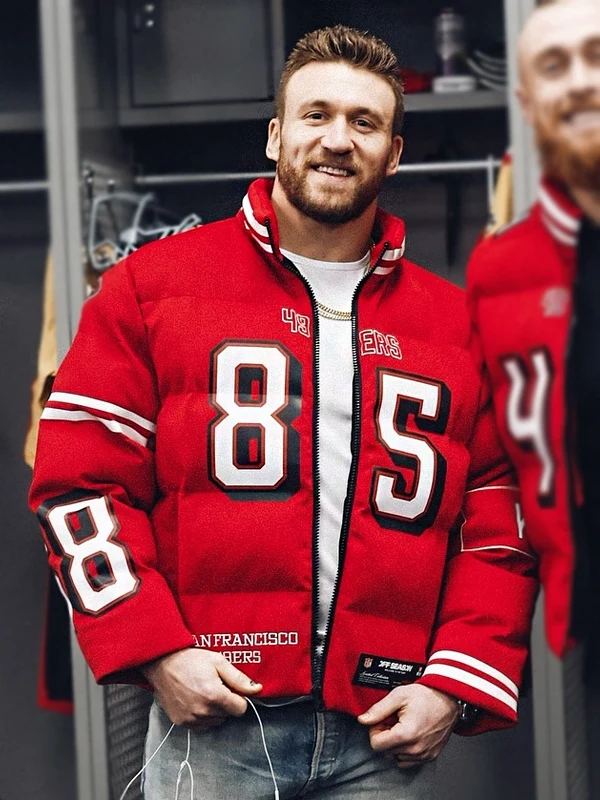 OffSeason Kristin Juszczyk Puffer Jacket Red