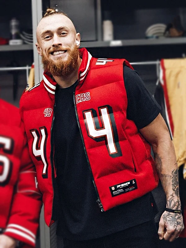 OffSeason Kristin Juszczyk Puffer Vest Red