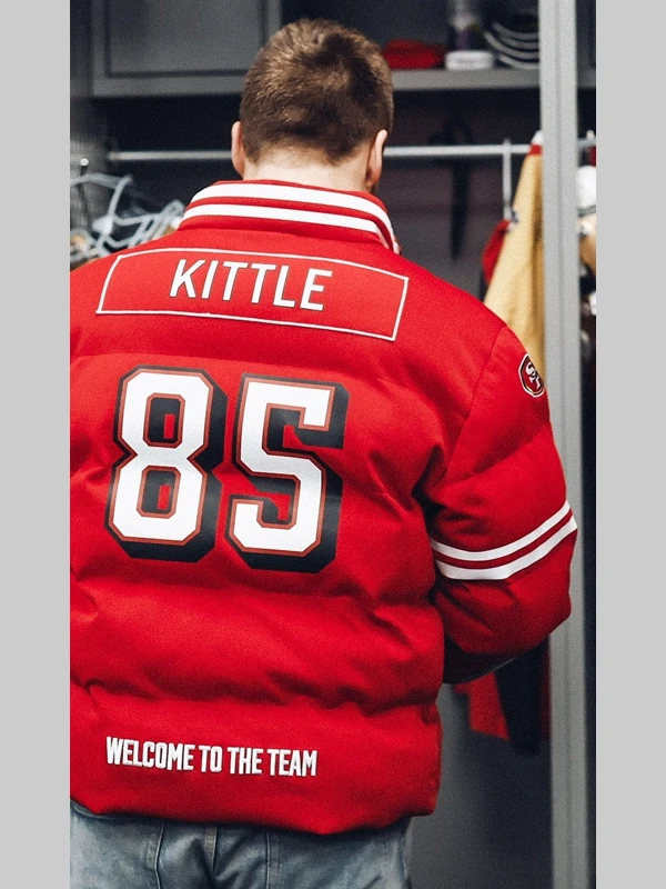 OffSeason Kristin Juszczyk Red Puffer Jacket