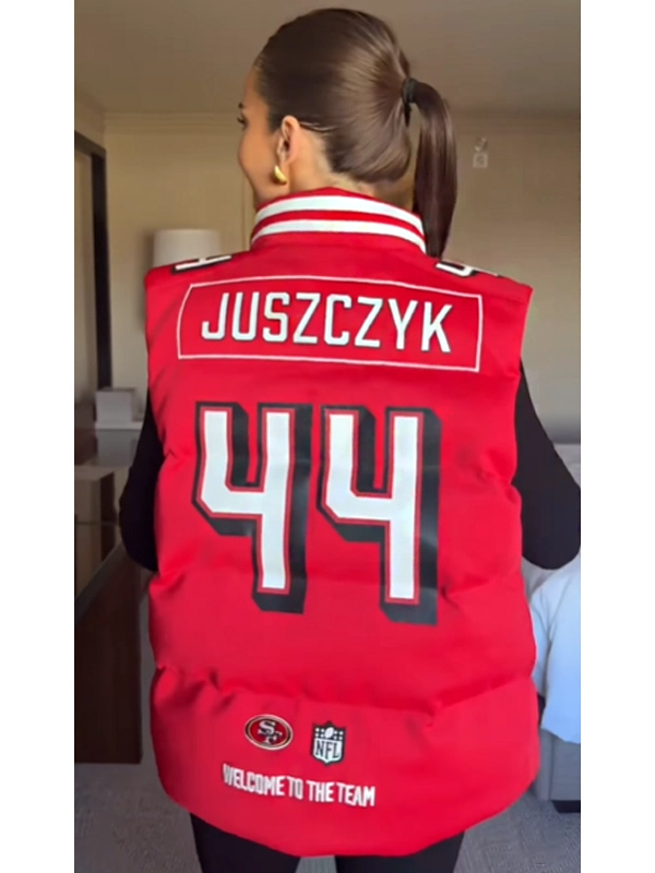 OffSeason Kristin Juszczyk Red Puffer Vest