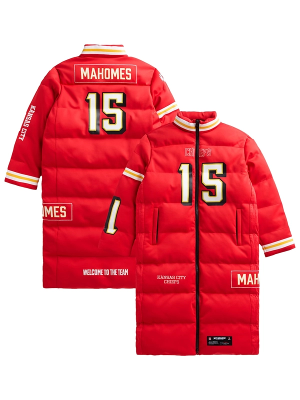 Patrick Mahomes Kansas City Chiefs Off Season Player Puffer Coat Red