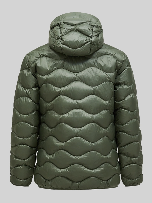 Peak Performance Helium Down Hood Quilted Jacket Green