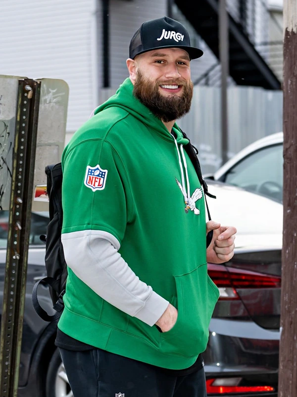 Philadelphia Eagles Green Hoodie Lane Johnson